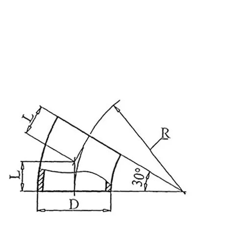 Теплоизоляционные отводы 30 градусов 1020x100 мм НГ ГОСТ 23208-2003