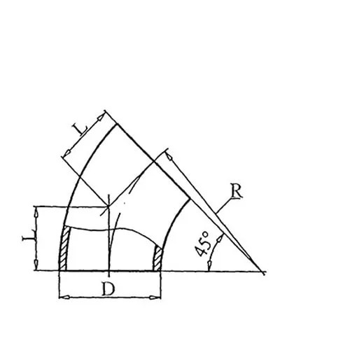 Теплоизоляционные отводы 45 градусов 108x20 мм НГ ГОСТ 23208-2003